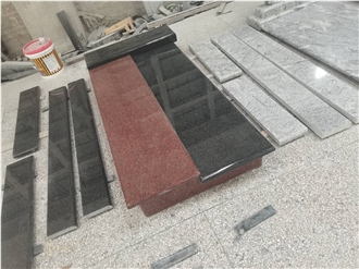 Imperial Red Granite Engraved  Gravestone