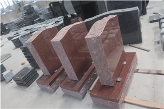 Imperial Red Granite Engraved  Gravestone