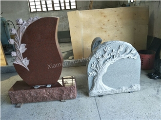 Imperial Red Granite Engraved  Gravestone