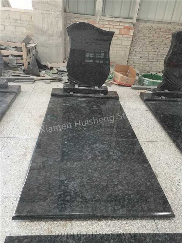 Steel Gray Granite Single Family Monument