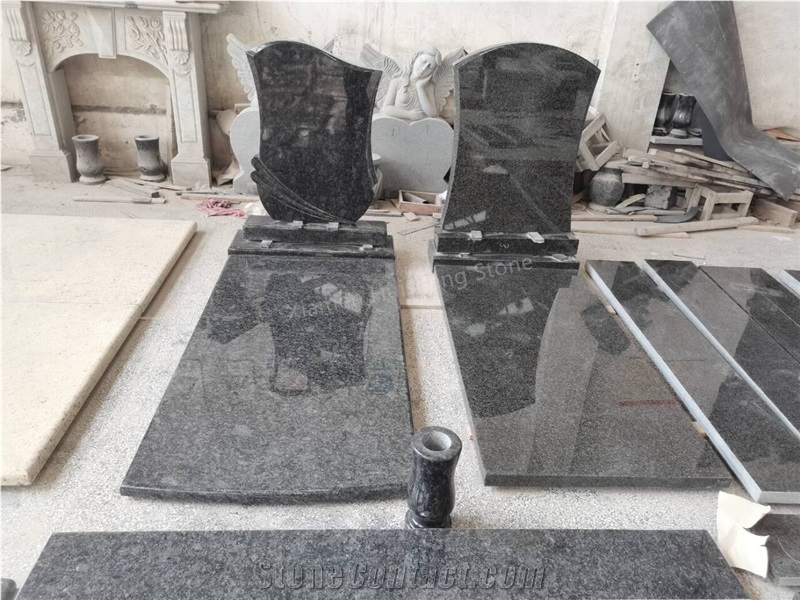 Steel Gray Granite Single Family Monument