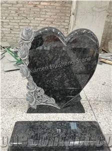 Steel Gray Granite Tree Engraved Tombstone