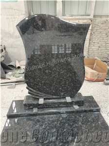 Steel Gray Granite Tree Engraved Tombstone