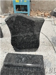 Steel Gray Granite Tree Engraved Tombstone
