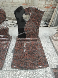 Tan Brown Granite Engraved Tombstone