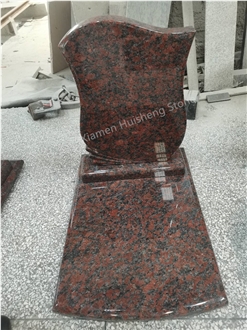 Tan Brown Granite Engraved Tombstone