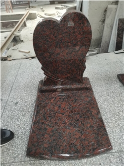 Tan Brown Granite Engraved Tombstone