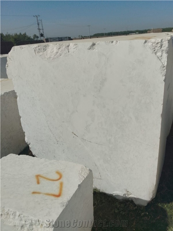Afghan Pure White Marble Blocks