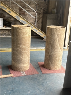 Light Emperador Pedestal Basins  Suppliers