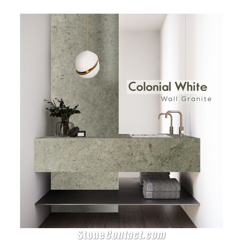 Colonial White Granite Kitchen Countertop