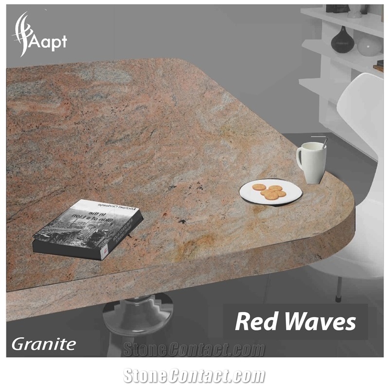 Red Waves Granite Kitchentops