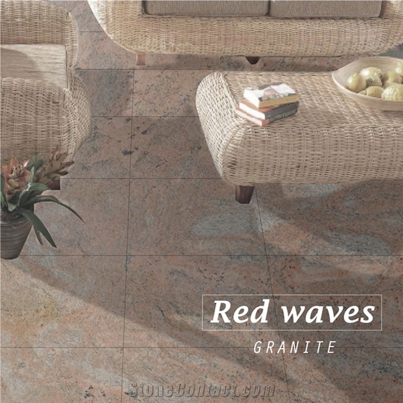 Red Waves Granite Kitchentops