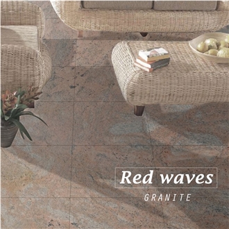 Red Waves Granite Kitchentops