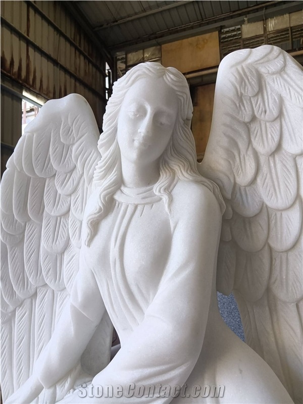 Customized Size Hunan White Marble Headstone Designs