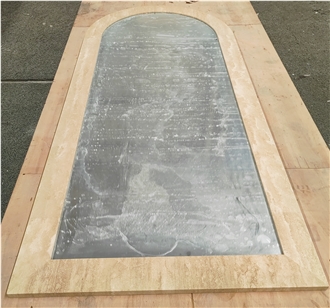 Big Size Light Travertine Mirror Frame