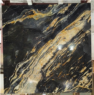 Golden Black Belvedere Quartzite Slabs For Table Top