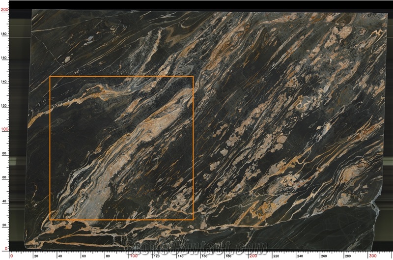 Golden Black Belvedere Quartzite Slabs For Table Top