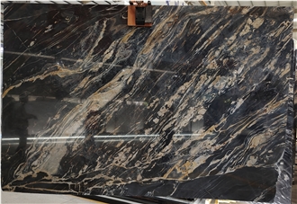 Golden Black Belvedere Quartzite Slabs For Table Top