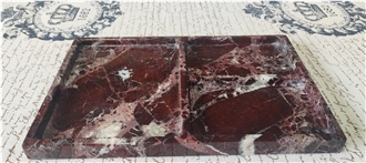 Rosso Levanto Marble Display Tray Home Decor Products