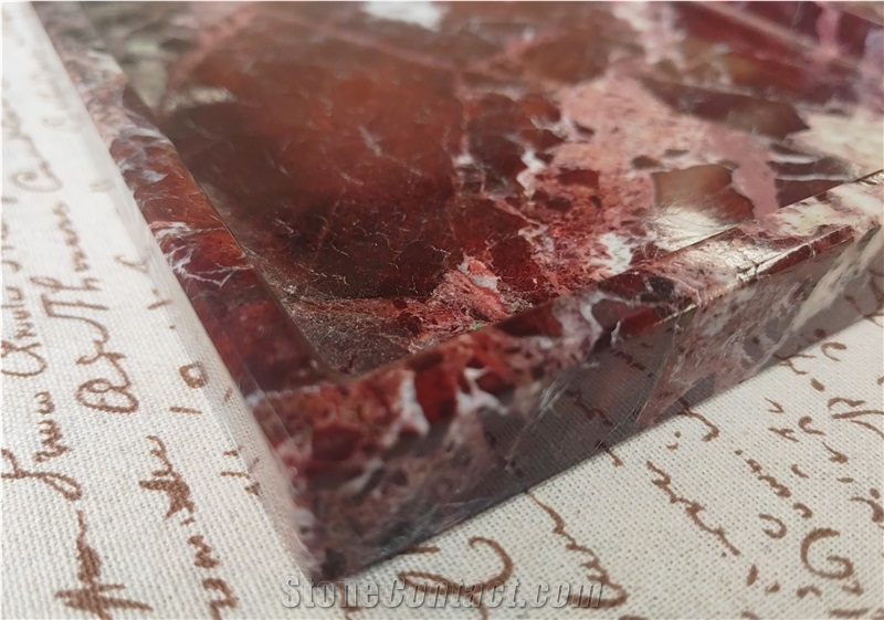 Rosso Levanto Marble Display Tray Home Decor Products