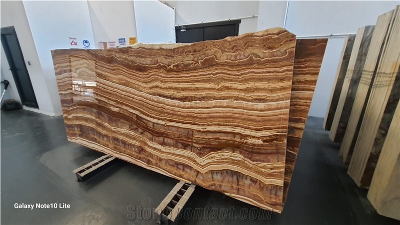 Brown Wafer Onyx Slabs