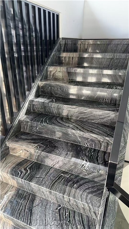 Black Tree Marble Slabs