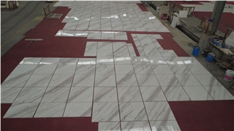 Volakas White Marble Tiles Floor Villa Building Project