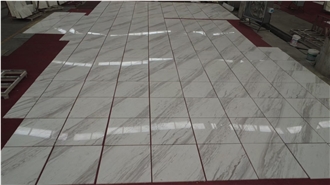 Volakas White Marble Tiles Floor Villa Building Project
