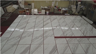 Volakas White Marble Tiles Floor Villa Building Project