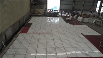 Volakas White Marble Tiles Floor Villa Building Project