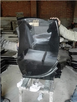 High-Gloss Polished Shanxi Black Granite  Headstone