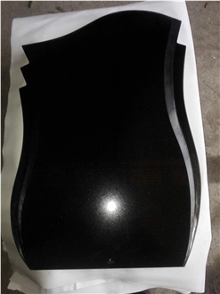 High-Gloss Polished Shanxi Black Granite  Headstone