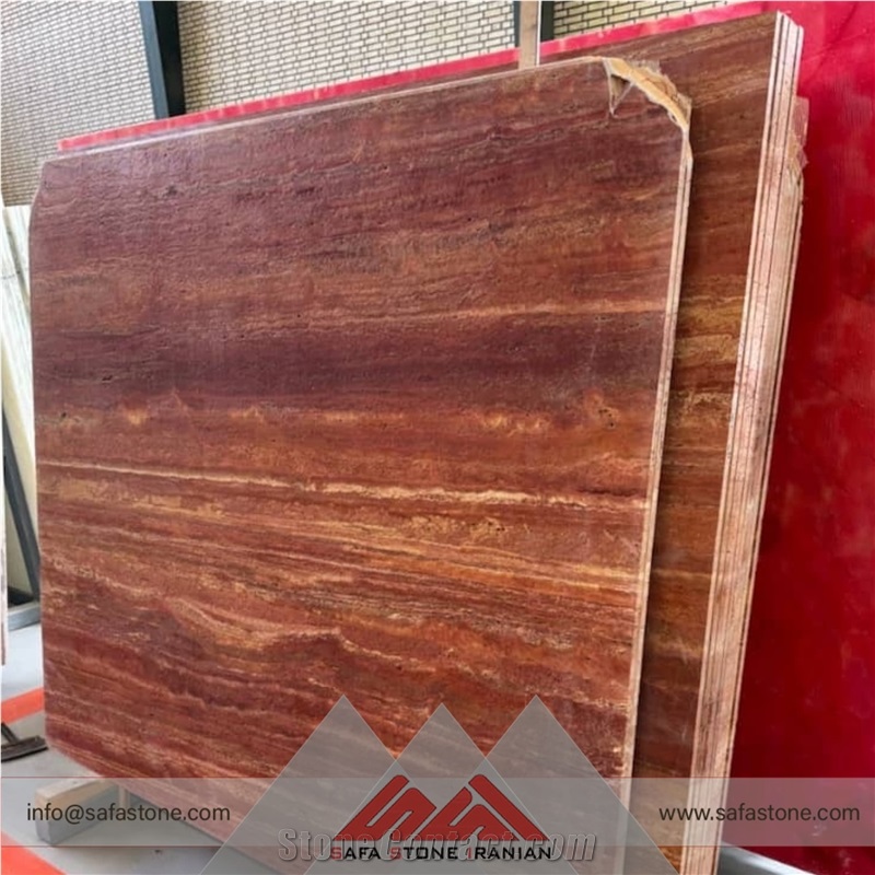 Azar Shahr Red Travertine Slabs