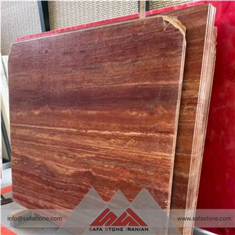 Azar Shahr Red Travertine Slabs