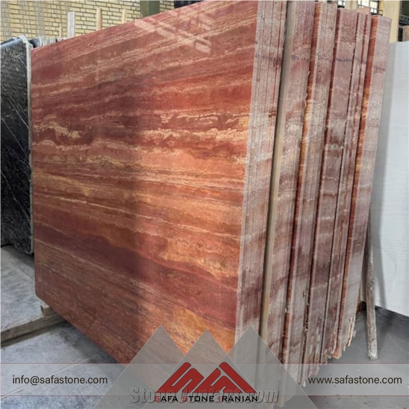 Azar Shahr Red Travertine Slabs