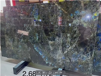 Luxury Blue Emerald Labradorite Granite Slabs  Tiles