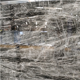 Kungfu Stone Black Ice Flower Marble Slabs Supply