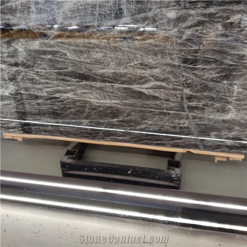 Kungfu Stone Black Ice Flower Marble Slabs Supply