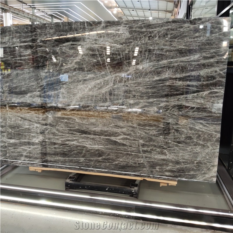 Kungfu Stone Black Ice Flower Marble Slabs Supply