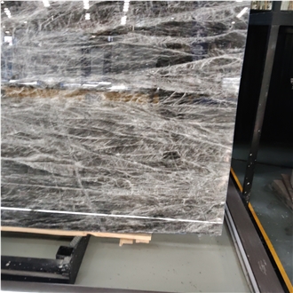 Kungfu Stone Black Ice Flower Marble Slabs Supply