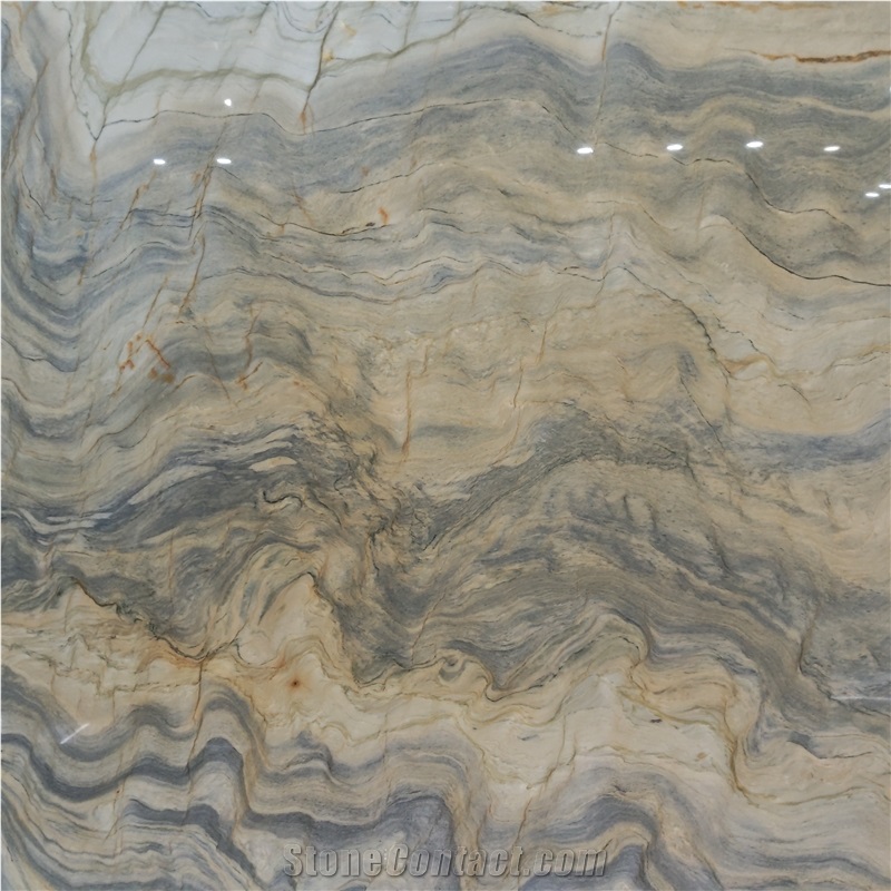 Kungfu Stone Explosion Blue Fusion Quartzite Slabs