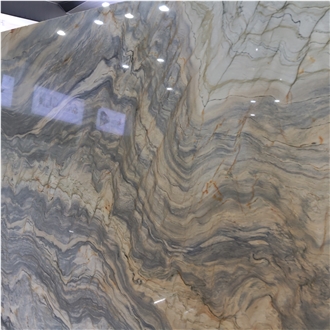 Kungfu Stone Explosion Blue Fusion Quartzite Slabs