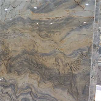 Kungfu Stone Explosion Blue Fusion Quartzite Slabs