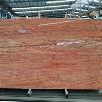 Kungfu Stone Iran Red Travertine Slabs Wholesale Kungfu Stone Iran Red Travertine Slabs Wholesale
