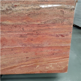 Kungfu Stone Iran Red Travertine Slabs Wholesale