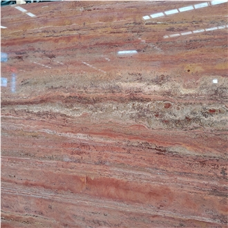 Kungfu Stone Iran Red Travertine Slabs Wholesale