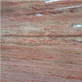 Kungfu Stone Iran Red Travertine Slabs Wholesale