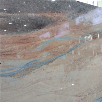 Kungfu Stone Luxury Multicolor Quartzite Slabs Supply