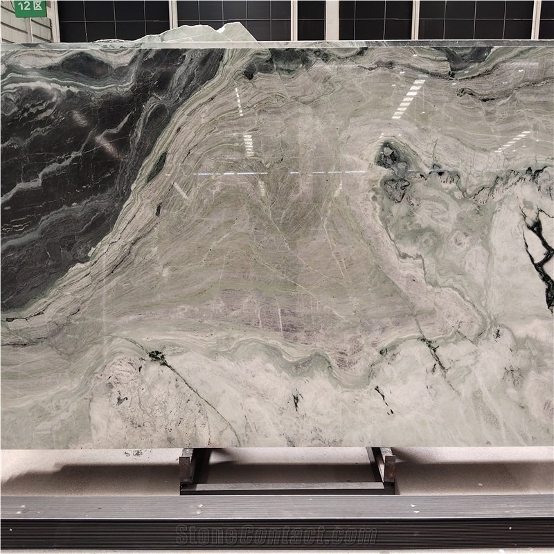 Kungfu Stone Panda Green Marble Slabs