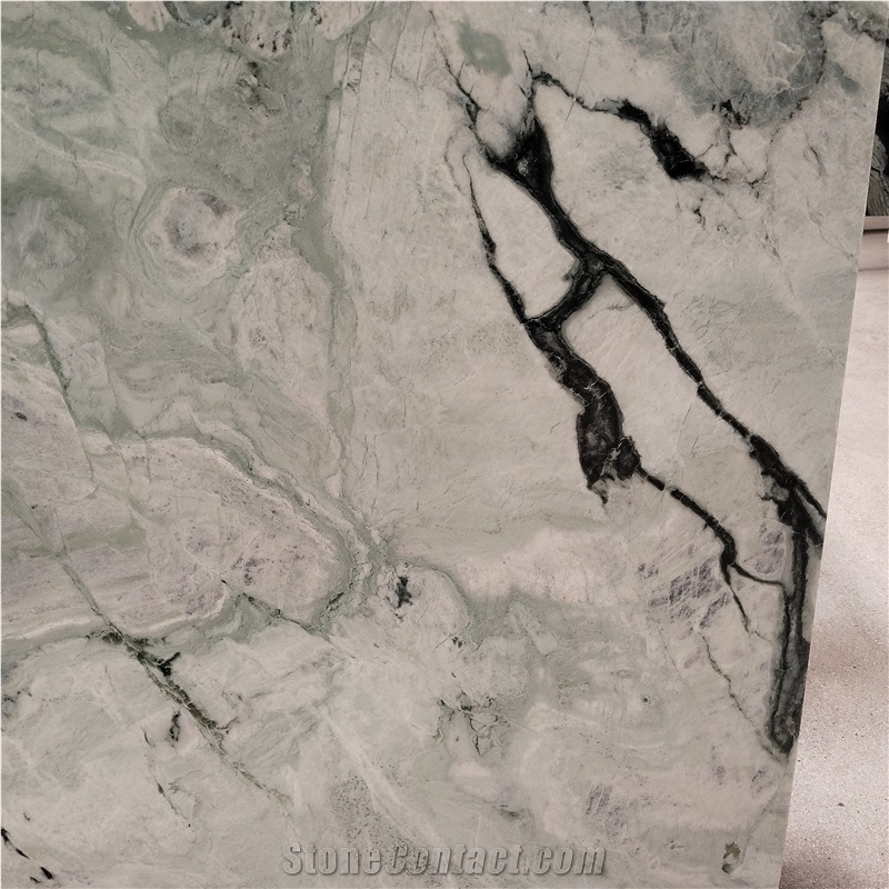 Kungfu Stone Panda Green Marble Slabs